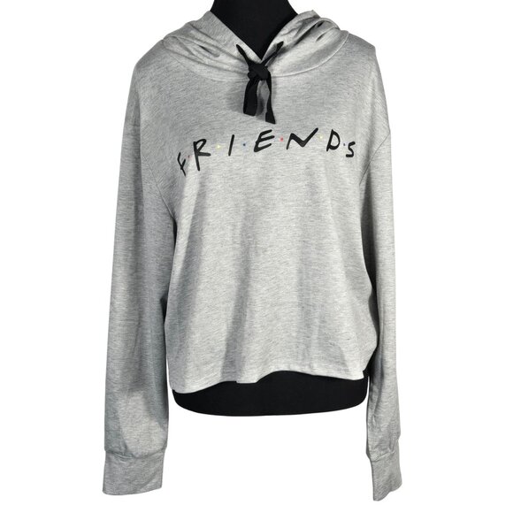 NWOT | FRIENDS TV Show Logo Cropped Long Sleeve Hoodie Sweatshirt | XLarge - Picture 1 of 5